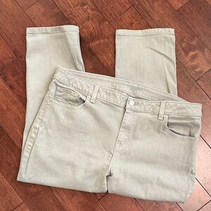 NWOT Michael Kors Grey Mid Rise Cropped Stretch Skinny Denim Jeans 14